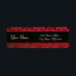 ÉTIQUETTE BLACK  RED BURGUNDY DAMASK<br><div class="desc">Elegant, classy, unique return address design with vibrant gem stones by Bulgan Lumini (c) .Easy to customize with your own text as a wedding favor tag , rsvp , save-the-date, thank you, bridal showers, birthday party: sweet 16, quinceanera, Bat Mitzvah , engagement showers, new birth, baby showers graduations , anniversaries,...</div>