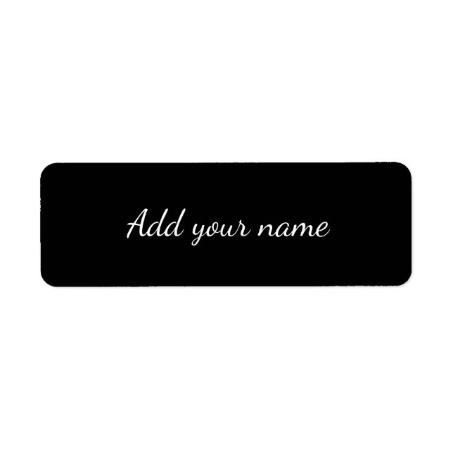 Étiquette Black solid add name text here throw pillo (Devant)