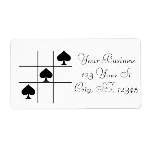 Étiquette Black Spades Tic Tac Toe Thunder_Cove