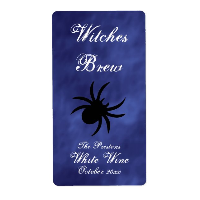 Étiquette Black Spider in Purple Haze Wine Label (Devant)