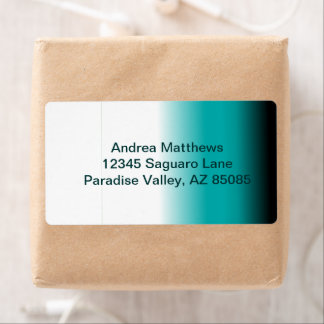 Étiquette Black Teal White ombre