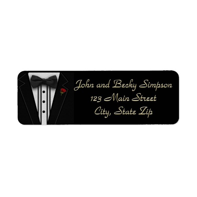 Étiquette Black Tuxedo (Devant)