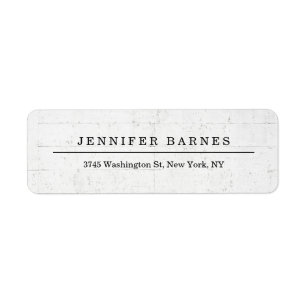 Étiquette Blanc classique minimaliste professionnel rétro ch