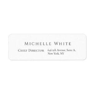 Étiquette Blanc élégant moderne professionnel