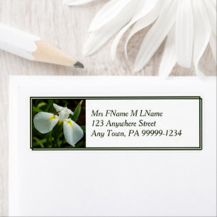 Étiquette blanc Iris