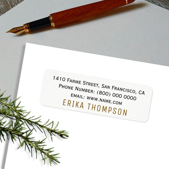 Étiquette Blanc simple (Créateur téléchargé)