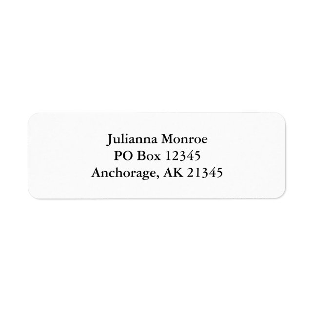 Étiquette Blanc solide (Devant)