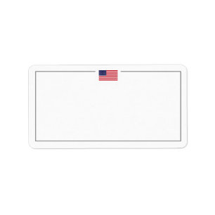 Étiquette Blank Patriotic Themed Minimal