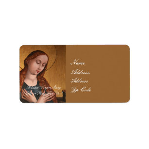 ÉTIQUETTE BLESSEE VIRGIN MARY S'IL VOUS PLAÎT PRIER POUR NOU