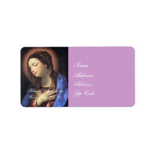 ÉTIQUETTE BLESSEE VIRGIN MARY S'IL VOUS PLAÎT PRIER POUR NOU