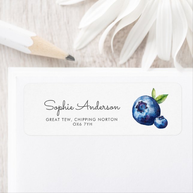 Étiquette Bleu Berry Sweet été (En situation)