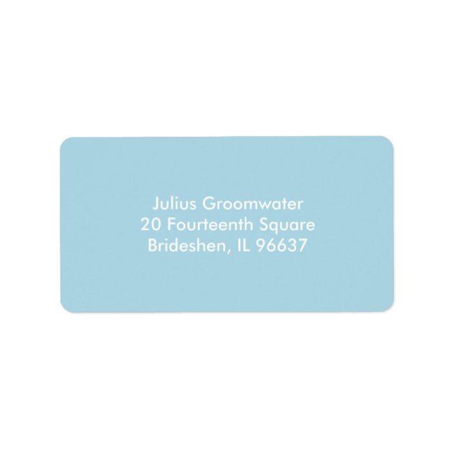 Étiquette Bleu clair (Devant)