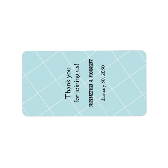 Étiquette bleu de baume à lèvres de noces de
