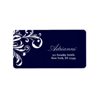 étiquette bleu de la marine 311-Swanky