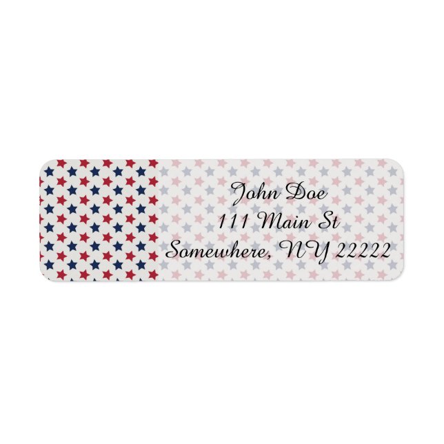 Étiquette Bleu et blanc rouge (Devant)