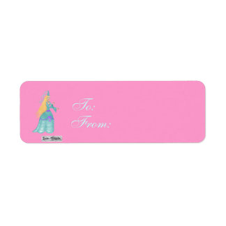 Étiquette Bleu Fairytale Princess Tags cadeaux