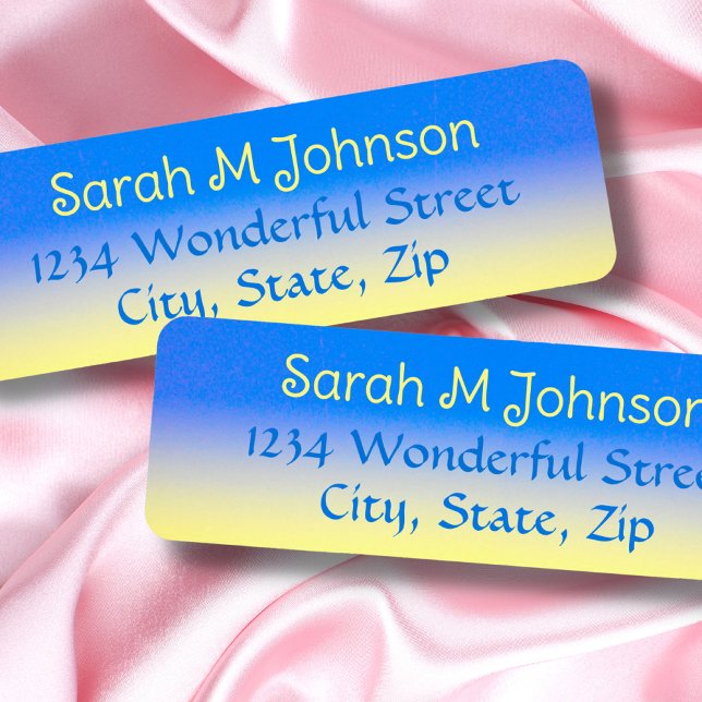 Étiquette Bleu Jaune Dégradé Paix Non Guerre Soutien Ukraine (Créateur téléchargé)