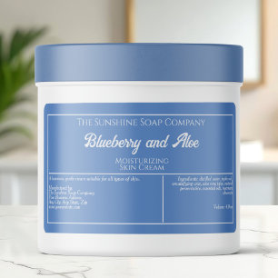 Étiquette Bleu pâle avec blanc Texte savon cosmétique étique