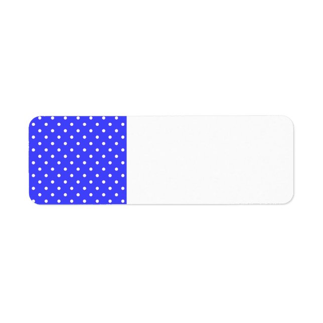 Étiquette Bleu pourpre des années 1950 avec points polksa bl (Devant)