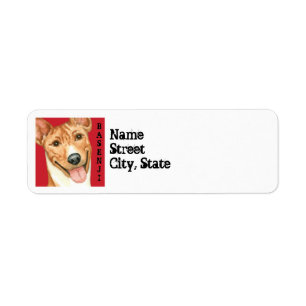 Étiquette Bloc de couleur de Basenji