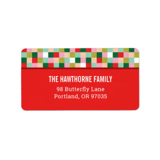 Étiquette Blocs de couleurs Joyeuses et lumineuses