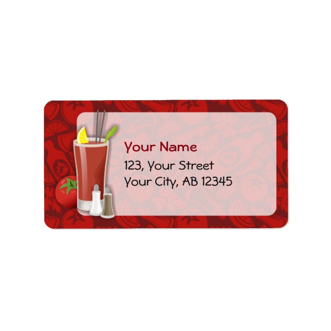 Étiquette Bloody Mary (Devant)