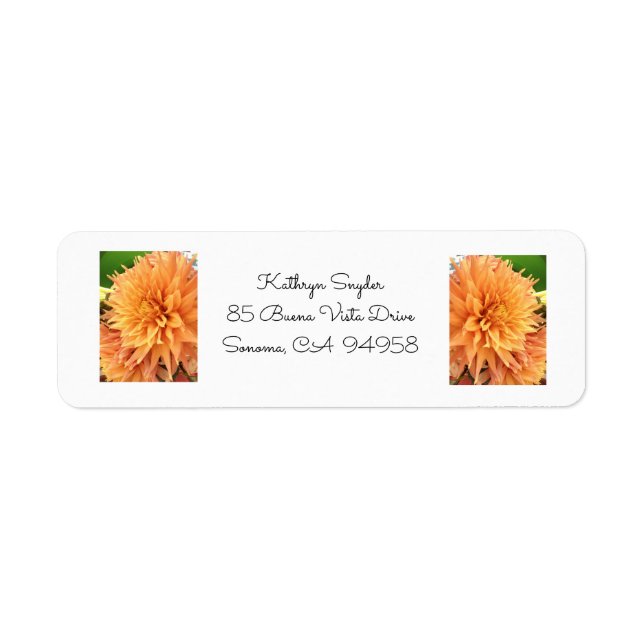 Étiquette Blooming Summer Dahlia Return Address Label (Devant)