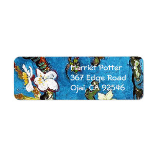 Étiquette Blossoming Almond Tree Van Gogh Fine Art