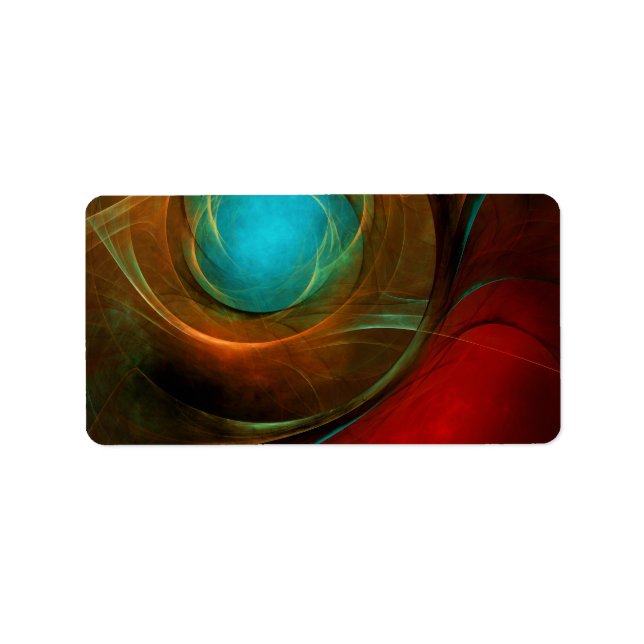 Étiquette Blue Eye Moderne Abstrait Art Cool Motif #16 (Devant)