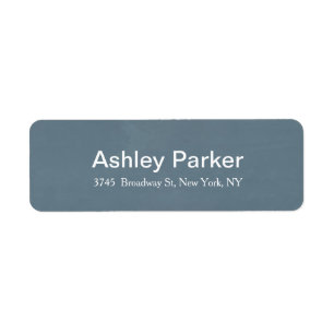 Étiquette Blue Grey Moderne Élégant Design tendance