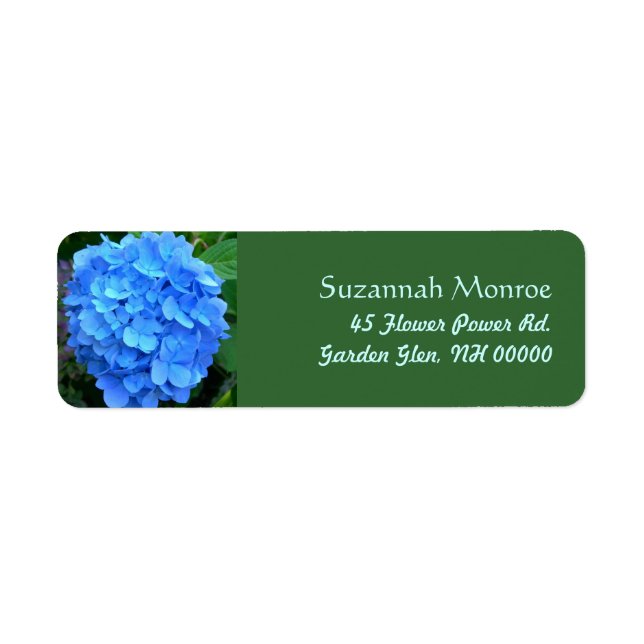 Étiquette Blue Hydrangea Address Labels (Devant)
