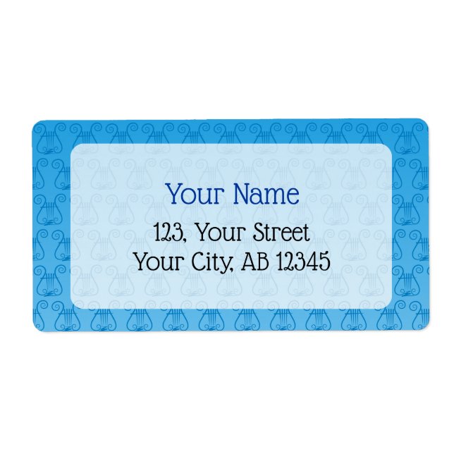 Étiquette Blue Lyre (Devant)