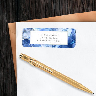 Étiquette Blue Sapphire Gemstone Retourner l'adresse Étiquet