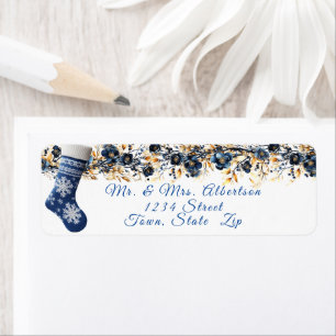 Étiquette Blue Stocking Noël Garland