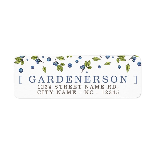 Étiquette Blueberries (Devant)