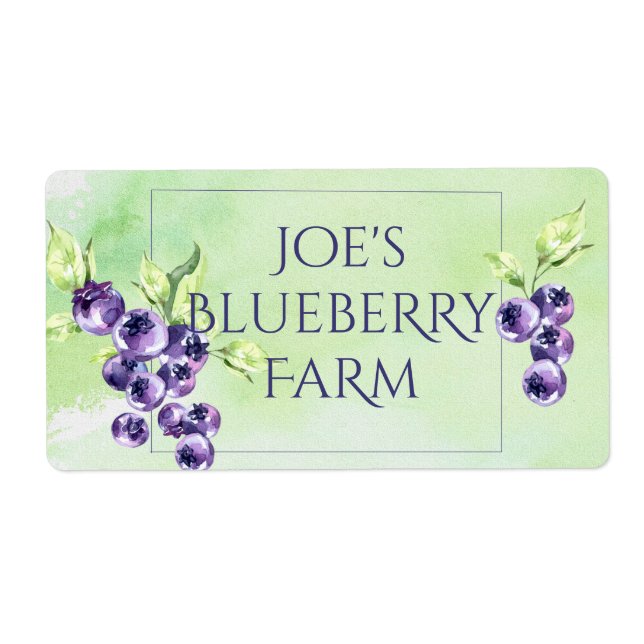 Étiquette Blueberry Canning Labels (Devant)