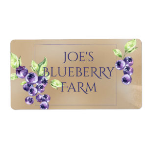 Étiquette Blueberry Fruit Canning Labels