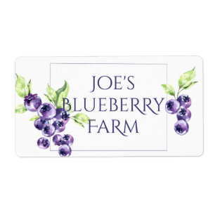Étiquette Blueberry Jar Label