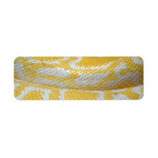 ÉTIQUETTE BOA BLANC JAUNE TEXTURES DE PEAU SNAKE REPTILES PA