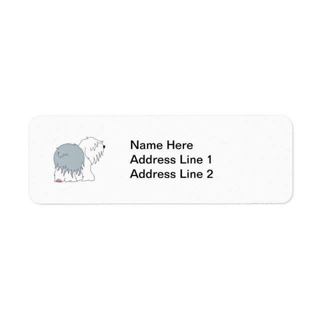 Étiquette Bobtail Sheepdog (Devant)