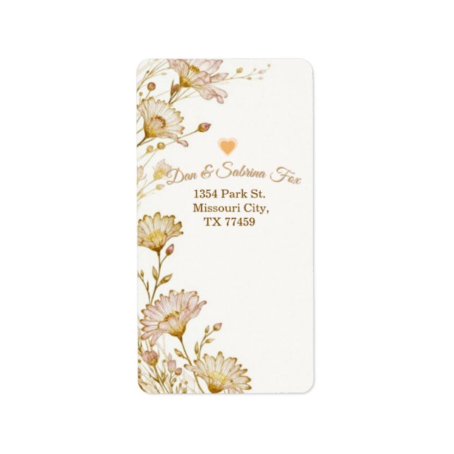 Étiquette Bohemian, botanical style  (Devant)