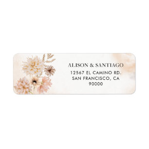 Étiquette Boho Botanical Return Adresse Labels