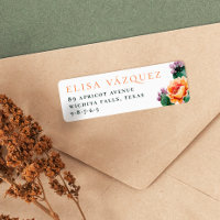 Boho Désert Cactus & Fleurs Adresse de Retour