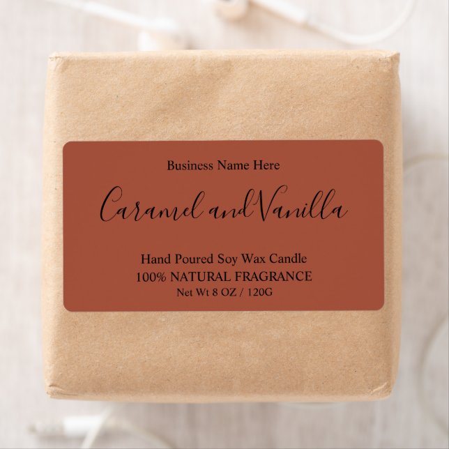 Étiquette Boho en terre cuite professionnelle minimale (En situation)