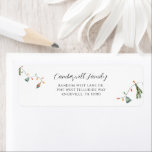 Étiquette Boho Family Christmas Botanical Return Adresse<br><div class="desc">Étiquette d'adresse de retour de Noël familial que vous pouvez facilement customiser en cliquant sur le bouton "Personnaliser".</div>