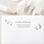 Étiquette Boho Family Christmas Botanical Return Adresse<br><div class="desc">Étiquette d'adresse de retour de Noël familial que vous pouvez facilement customiser en cliquant sur le bouton "Personnaliser".</div>
