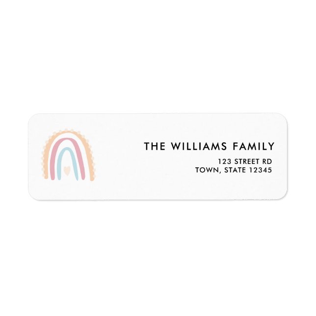 Étiquette Boho Rainbow Party Return Address Labels (Devant)