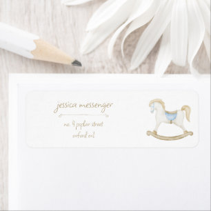 Étiquette Boho Vintage Rocse Horse Baby shower Cowboy