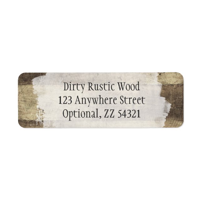 Étiquette Bois rustique Grunge Vintage Carreaux peints (Devant)