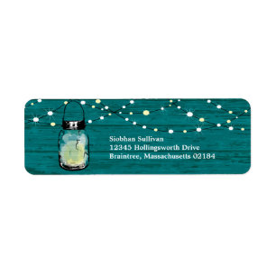 Étiquette Bois rustique pendage Mason jarres et Mariage d'éc